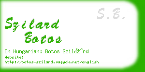 szilard botos business card